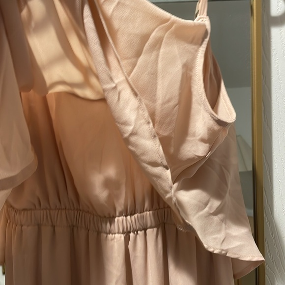 Show Me Your Mumu Caitlin Ruffle Maxi Dress Dusty Blush Crisp - Picture 4 of 9